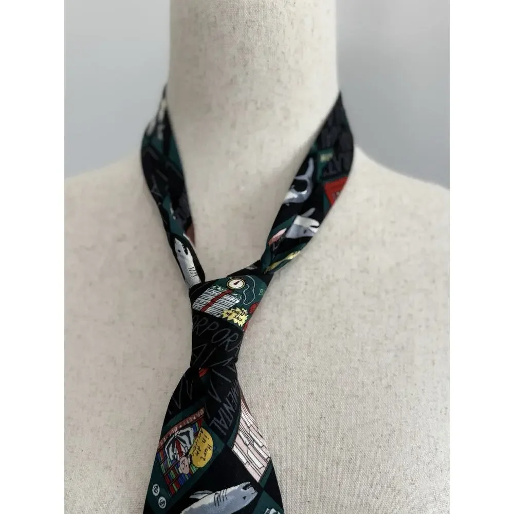 VTG‎ 1993 Silk Novelty Tie - Law Firm - Politics Funny Tie. Nicole Miller